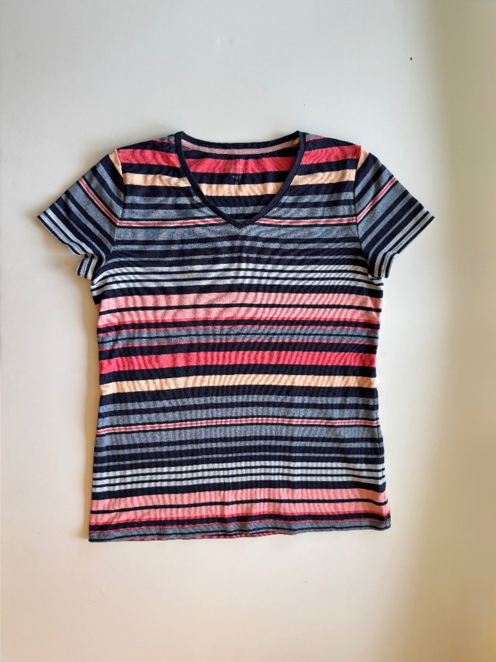 Croft & Barrow Cotton Knit Stripped Top (Size Med)